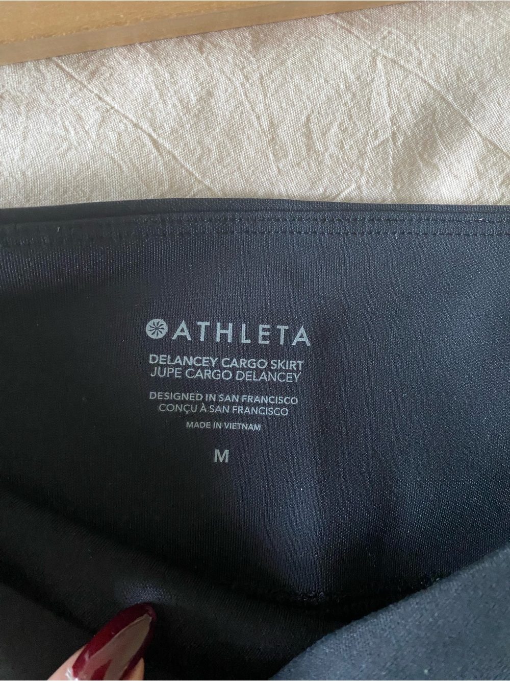 Athleta Black Mini Skirt with Cargo Pockets - Picture 3 of 6